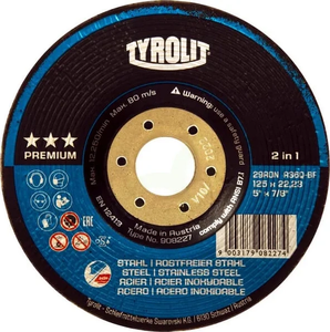 Brusni disk 125mm A36-BF - Tyrolit BD125A36