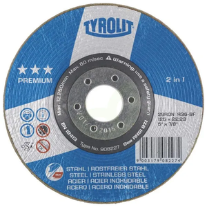 Brusni disk 180mm A60-BF - Tyrolit BD180A60