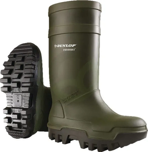 Zaščitnii škornji zeleni razred S5 - Wellingtons Purofort® Thermo Dunlop