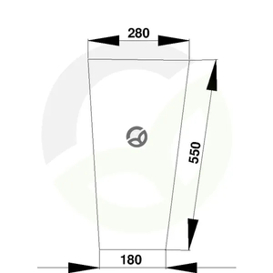 Vetrobransko steklo - spodnje - Kramp D4002