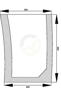 Vetrobransko steklo - spodnje - Kramp D3406666