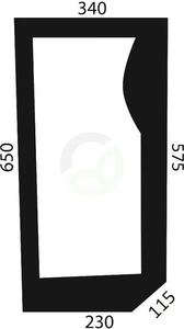 Vetrobransko steklo - spodnje - Kramp D6712