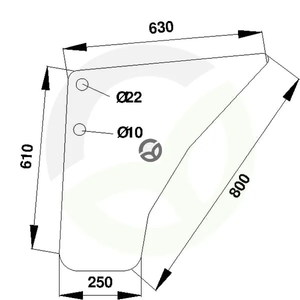 Steklo vrat - spodnje - Kramp D7103