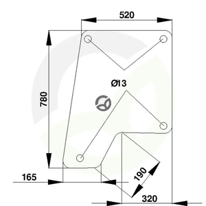 Steklo vrat - zgornje zadnje - Kramp D7404