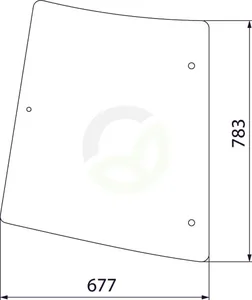 Zadnje stransko steklo - Kramp D6941