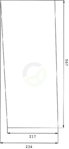 Vetrobransko steklo - spodnje - Kramp D6002