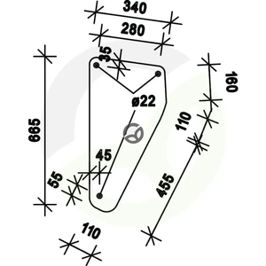 Vetrobransko steklo - spodnje - Kramp D7711
