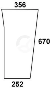 Vetrobransko steklo - spodnje levo - Kramp D6902