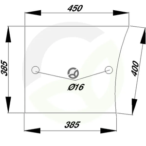 Steklo vrat - spodnje - Kramp D8055