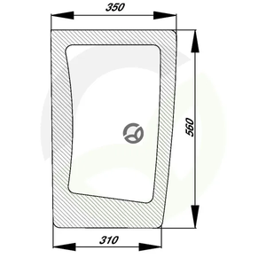Vetrobransko steklo - spodnje - Kramp D7123
