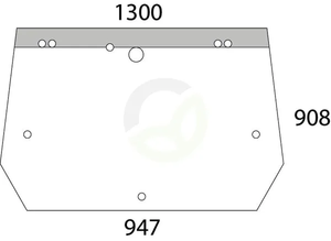 Zadnje steklo - zgornje - Kramp D6859