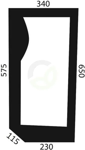 Vetrobransko steklo - spodnje - Kramp D6713