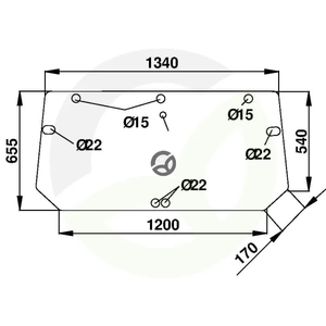 Zadnje steklo - zgornje - Kramp D7128
