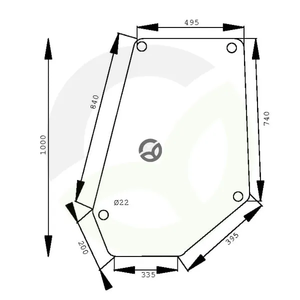 Vetrobransko steklo - spodnje - Kramp D6919