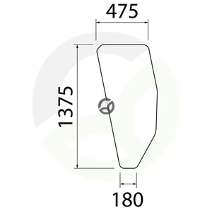 Steklo vrat - levo - Kramp D9007
