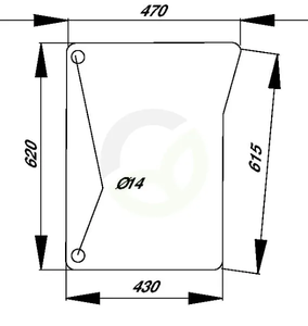 Vetrobransko steklo - spodnje - Kramp D8181