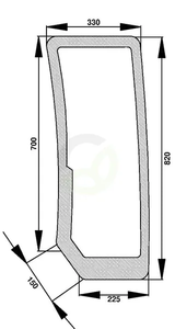 Spodnje vetrobransko steklo - Kramp D6863