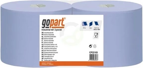 Papirnata brisača - modra - 36 cm x 370 m - dvoslojna - zunanja Ø 300 mm - reliefna - Gopart CP22103