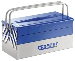 Kovček za orodje 250x535x230mm - modra/siva kovina - 5 predalov - Expert E010201