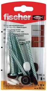 Vijak za okenski okvir + kapica 6 - Fischer FFS7572K