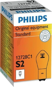 Halogenska žarnica S2 12V BA20d - Philips GL12728C1