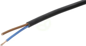 Kabel - 2x1,5mm² - črn - PVC - na m - H05VVF2X15BK