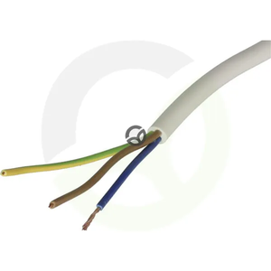 Kabel - 3x0,8mm² - bel - PVC - na m - H05VVF3X075WH