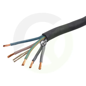 Kabel - 5x2,5 mm² - črn - guma - H07RNF525R100