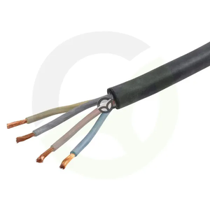 Kabel - 4x2,5 mm² - črn - guma - Helukabel H07RNF425R100
