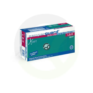 Delovne rokavice modre za enkratno uporabo iz nitrilne gume, dolge 24 cm, velikost 10/XL - Semperguard 3000001630
