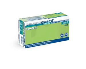 Rokavice za enkratno uporabo iz nitrilne gume, dolge 24 cm, velikost 9/L Comfort - Semperguard 3000004108