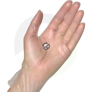 Rokavice prozorne za enkratno uporabo brez pudra Vinil 24cm dolga velikost 7/S Latex pf - Semperguard 3000001444