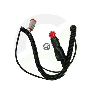 Priključni spiralni kabel z Deutsch vtičem DT2 in vžigalnikom (max 25W) 3m - Kramp KADTSPIRCIG