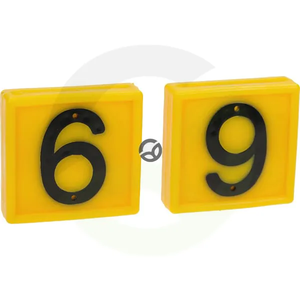 Ušesna oznaka št. 6/9 rumena 45x45mm - Farma 306069FA