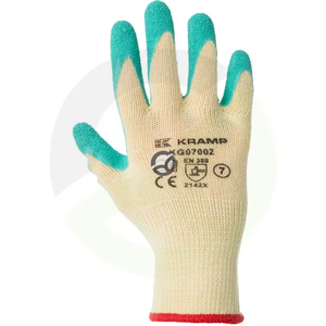Delovne rokavice rumene prevlečene z lateksom - dolžina 23 cm - Protect by Kramp