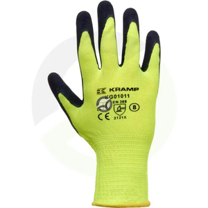 Delovne rokavice rumene poliester 23 cm dolge velikost 7/S - Protect by Kramp KG0101107