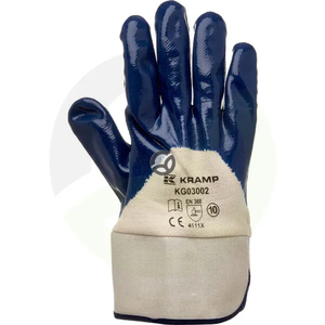 Delovne rokavice - moder bombaž - dolge - 24,5-27 cm - Protect by Kramp