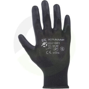 Delovne rokavice - črne - 12 kosov - najlon/poliester Protect by Kramp