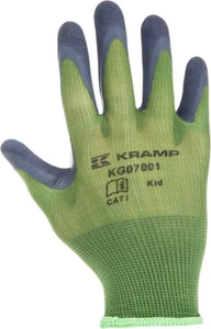 Delovne rokavice otroške zelene najlonske - dolžina 21 cm - velikost 4-6 - Protect by Kramp KG0700146