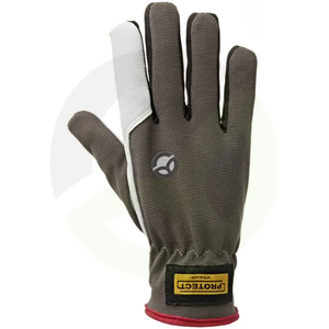 Delovne rokavice iz sivo-belega usnja/Spandex/poliester - Protect by Kramp