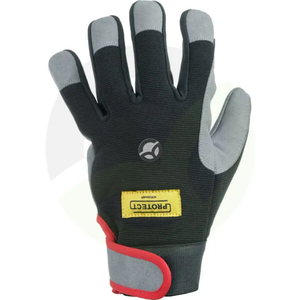 Delovne rokavice črno-sive iz mikrovlaken/spandex - Protect by Kramp