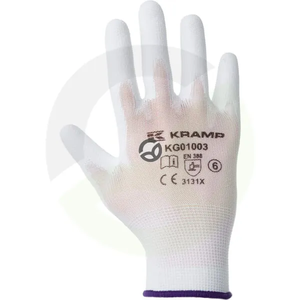 Delovne rokavice 1.001 - 3 pari - bele - Protect by Kramp