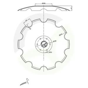 Disk z U-zarezo 620x6 - Kramp KM060458N