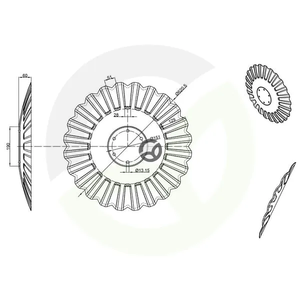 Disk z U-zarezo 620x6 - Kramp KM060371N