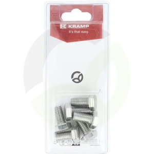 Vijak iz nerjavečega jekla M10 x 20mm - A2 (6) - Kramp Blister KR9331020RVSP06B