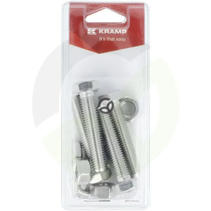 Matica in vijak - inox M12 x 60mm (6) - Kramp Blister KR933126012RVSP06B