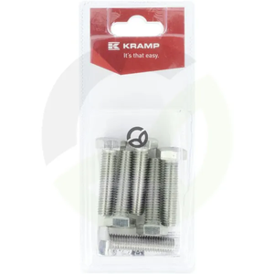 Vijak iz nerjavečega jekla M10 x 40mm - A2 (6) - Kramp Blister KR9331040RVSP06B