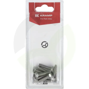 Vijak iz nerjavečega jekla M6 x 25mm - A2 (10) - Kramp Blister KR933625RVSP10B