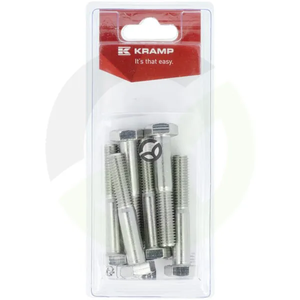 Vijak iz nerjavečega jekla M10 x 60mm - A2 (6) - Kramp Blister KR9311060RVSP06B