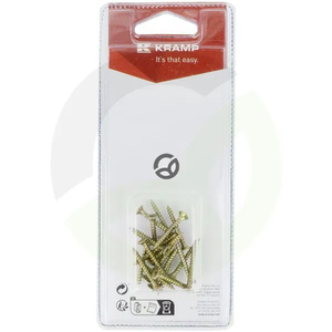 Vijak za iverno ploščo - 3 x 25mm (20) - Kramp Blister KRSPS325P20B